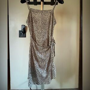 Abercrombie Leopard Print Spaghetti Strap Wrap Dress (M)